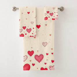 Liefde, harten, Valentijnse , bruiloft - Badhanddo Bad Handdoek