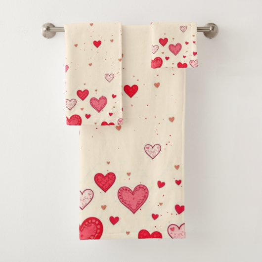 Liefde, harten, Valentijnse , bruiloft - Badhanddo Bad Handdoek (Insitu)