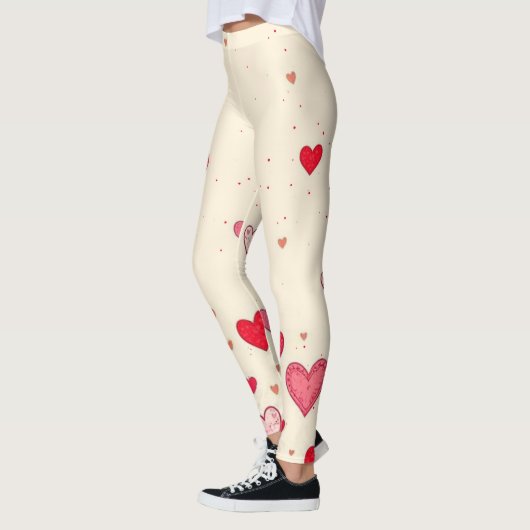 Liefde, harten, Valentijnse Leggings, bruiloft Leggings (Links)