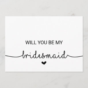 Liefde harten zullen je mijn Bridesmaid zijn Kaart