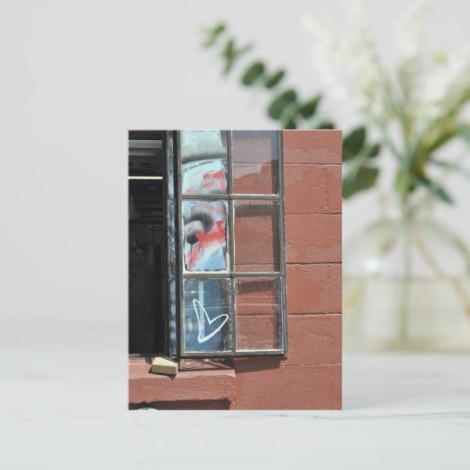 Liefde hartgraffiti briefkaart (Staand voorkant)