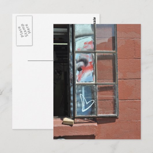 Liefde hartgraffiti briefkaart (Voorkant / Achterkant)