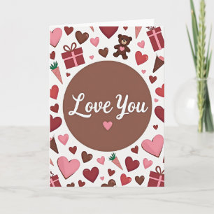 Liefde Hartjes En Beerbokaard Kaart