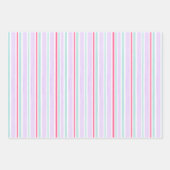 Liefde Hartjes Verloving Jubileum Gestreept Roze C Inpakpapier Vel (Voorkant 3)