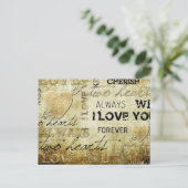 liefde hartkunst briefkaart (Staand voorkant)