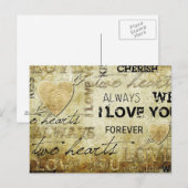 liefde hartkunst briefkaart (Voorkant / Achterkant)