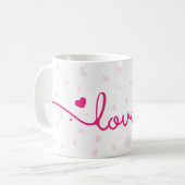 "Liefde" Hartpatroon Koffiemok (Voorkant links)