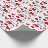 Liefde hartsachtige valentijn dag cadeaupapier (Hoek)