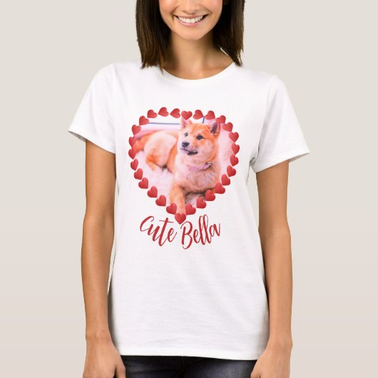 Liefde hartvormige foto t-shirt (Voorkant)