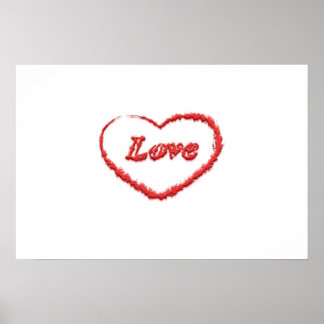 Liefde hartwolk poster