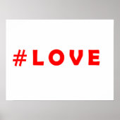 Liefde hashtag poster (Voorkant)