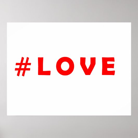 Liefde hashtag poster (Voorkant)