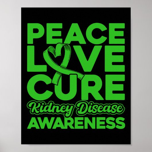 Liefde Healing Kidney Disease Awareness Poster (Voorkant)