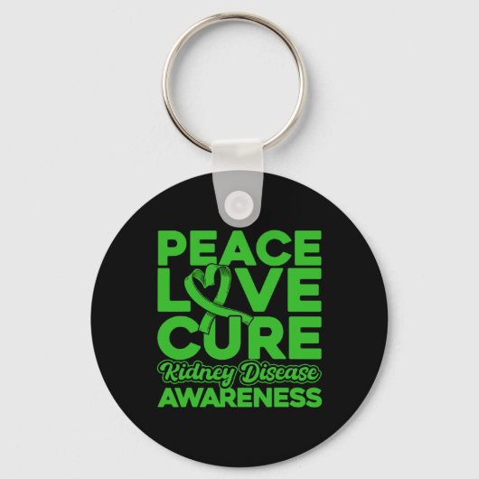 Liefde Healing Kidney Disease Awareness Sleutelhanger (Voorkant)