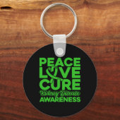 Liefde Healing Kidney Disease Awareness Sleutelhanger (Voorkant)
