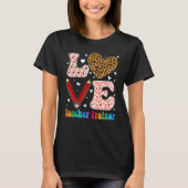 Liefde Heart Trainer Leopard Pset Red Valen T-shirt (Voorkant)