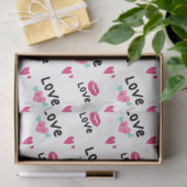 Liefde Hearts en Lips Tissuepapier (Geschenk)