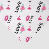 Liefde Hearts en Lips Tissuepapier (Detail)