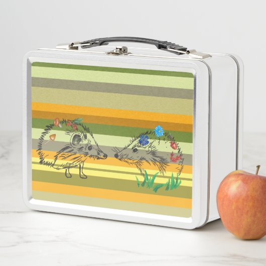 Liefde Hedgehogs Herfst tekening Lunchbox (In situ)