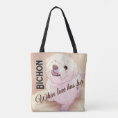 Liefde heeft Bichon Tote Bag (Achterkant)