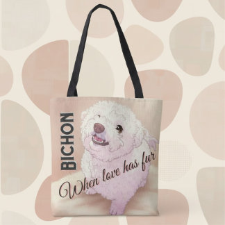 Liefde heeft Bichon Tote Bag