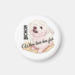 Liefde heeft Bichon vacht Magneet
