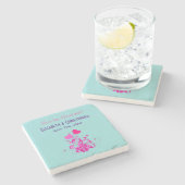 Liefde heeft een bloedige weddenschap stenen onderzetter (Zijkant)