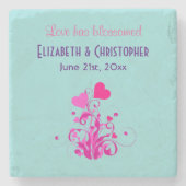 Liefde heeft een bloedige weddenschap stenen onderzetter (Voorkant)