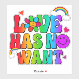 Liefde heeft geen behoefte aan regenboog sticker