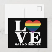 Liefde heeft geen geslacht LGBTQ Rainbow Pride Maa Briefkaart (Voorkant / Achterkant)