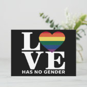 Liefde heeft geen geslacht LGBTQ Rainbow Pride Maa Kaart (Staand voorkant)
