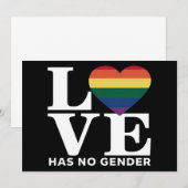 Liefde heeft geen geslacht LGBTQ Rainbow Pride Maa Kaart (Voorkant / Achterkant)
