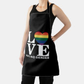 Liefde heeft geen geslacht LGBTQ Rainbow Pride Maa Schort (Insitu)