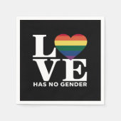 Liefde heeft geen geslacht LGBTQ Rainbow Pride Maa Servet (Voorkant)