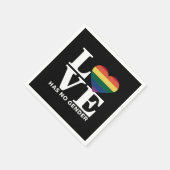 Liefde heeft geen geslacht LGBTQ Rainbow Pride Maa Servet (Hoek)