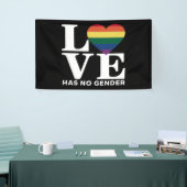 Liefde heeft geen geslacht LGBTQ Rainbow Pride Maa Spandoek (Beurs)