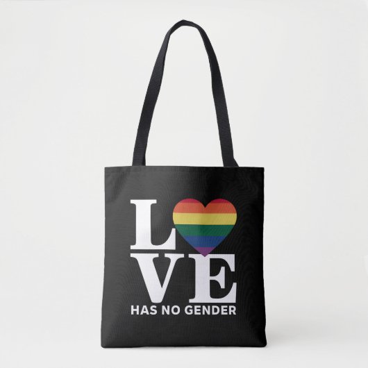 Liefde heeft geen geslacht LGBTQ Rainbow Pride Maa Tote Bag (Voorkant)