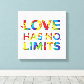 Liefde heeft geen grenzen canvas afdruk (Insitu (Houten vloer))