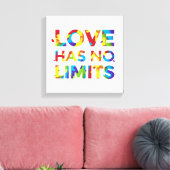 Liefde heeft geen grenzen canvas afdruk (Insitu (Woonkamer))
