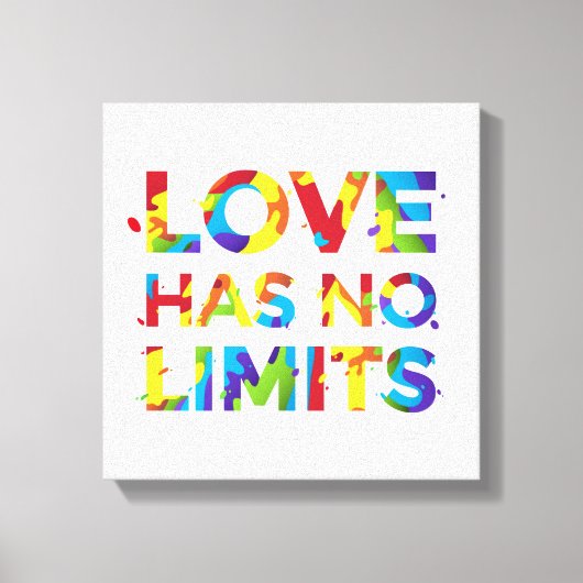 Liefde heeft geen grenzen canvas afdruk (Voorkant)