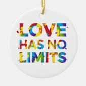 Liefde heeft geen grenzen keramisch ornament (Voorkant)