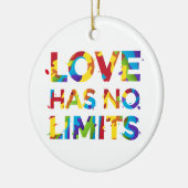 Liefde heeft geen grenzen keramisch ornament (Links)