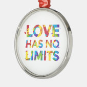 Liefde heeft geen grenzen metalen ornament (Links)