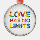 Liefde heeft geen grenzen metalen ornament (Voorkant)