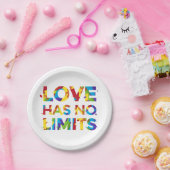 Liefde heeft geen grenzen papieren bordje (Feest)