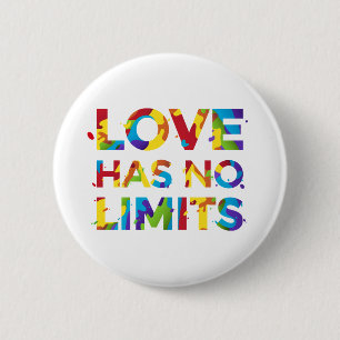 Liefde heeft geen grenzen ronde button 5,7 cm