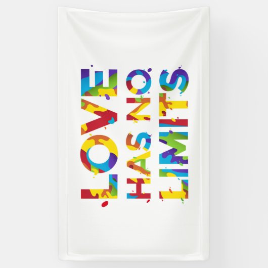 Liefde heeft geen grenzen spandoek (Verticaal)