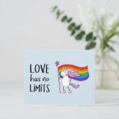 Liefde heeft geen grenzen Unicorn Briefkaart (Staand voorkant)