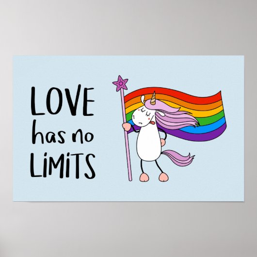 Liefde heeft geen grenzen Unicorn Poster (Voorkant)