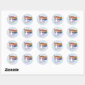 Liefde heeft geen grenzen Unicorn Ronde Sticker (Vel)
